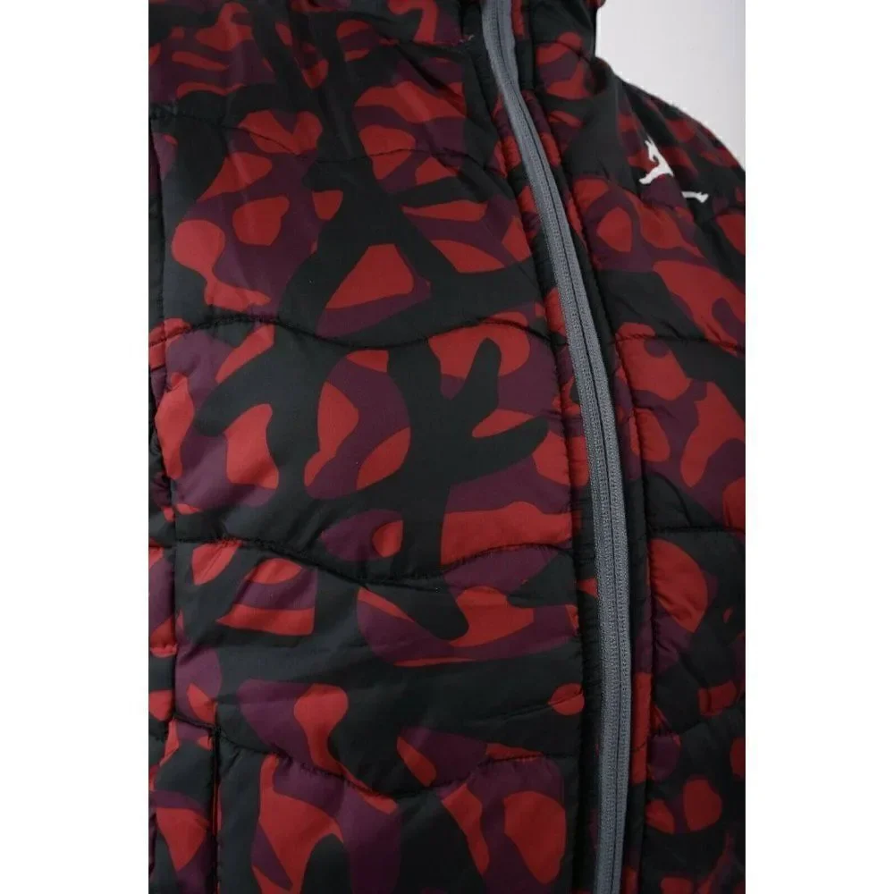 Jordan Fly Kids Vest Jacket Size M 10-12 yrs Gray Red Black Camo Reversible